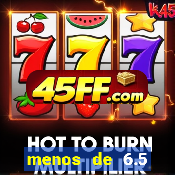 menos de 6.5 escanteios o que significa